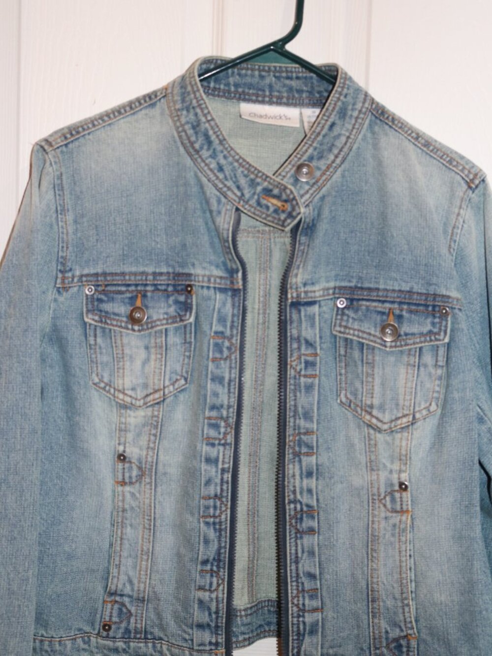Women's Chadwicks denim jacket. New. Size 18. Light faded blue.